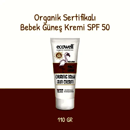 Sertifikalı Organik Bebek Güneş Kremi SPF 50 - 110 gr