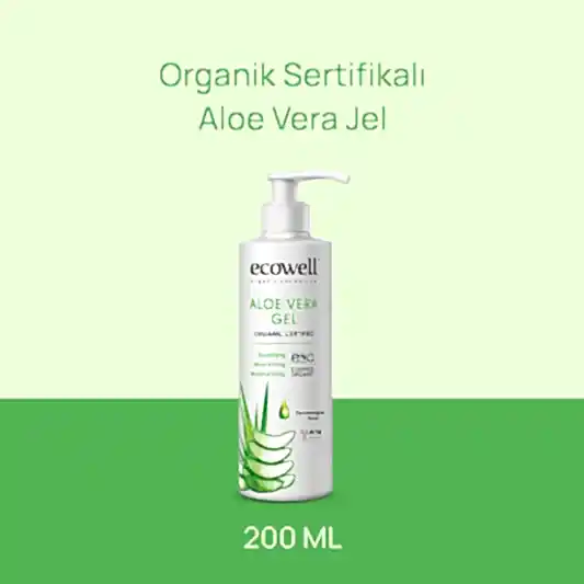Sertifikalı Organik Aloe Vera Jel - 200 ml