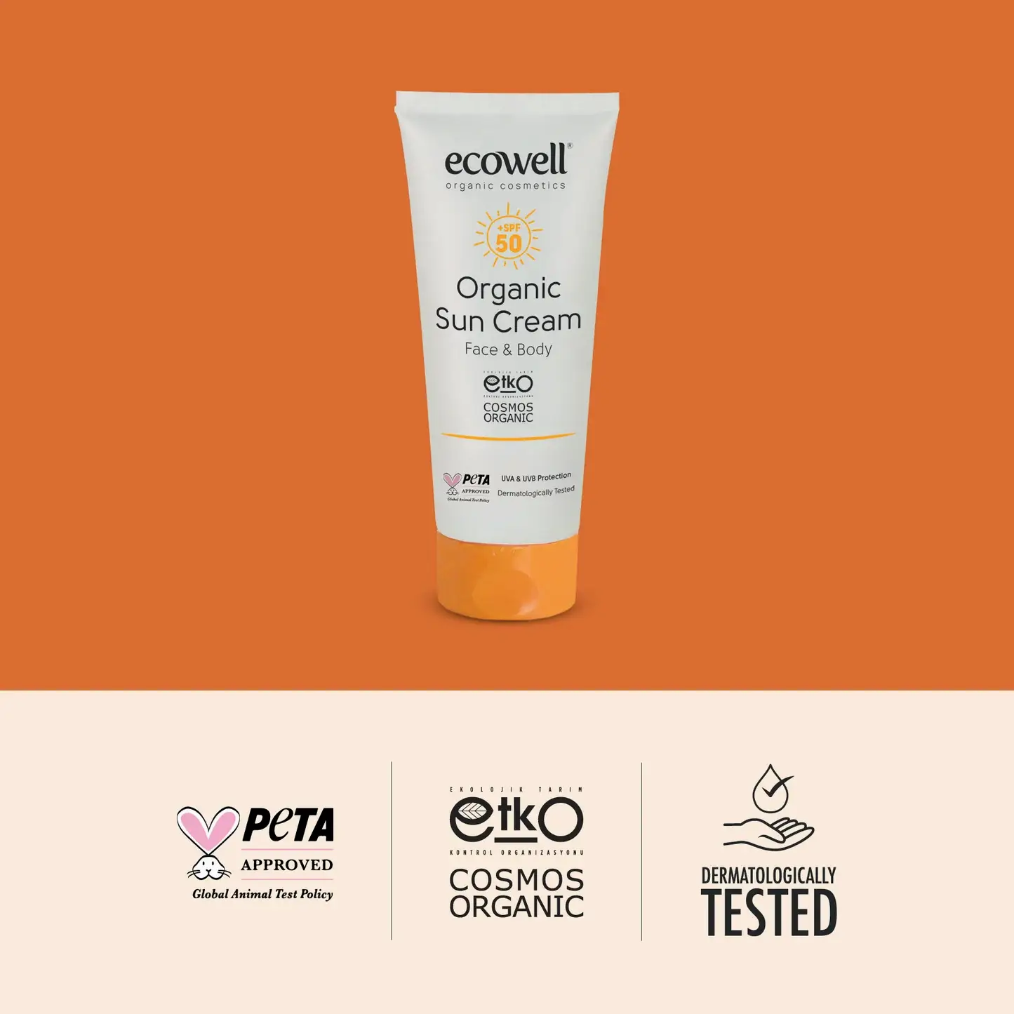 Sertifikalı Organik Güneş Kremi SPF 50 - 110 gr