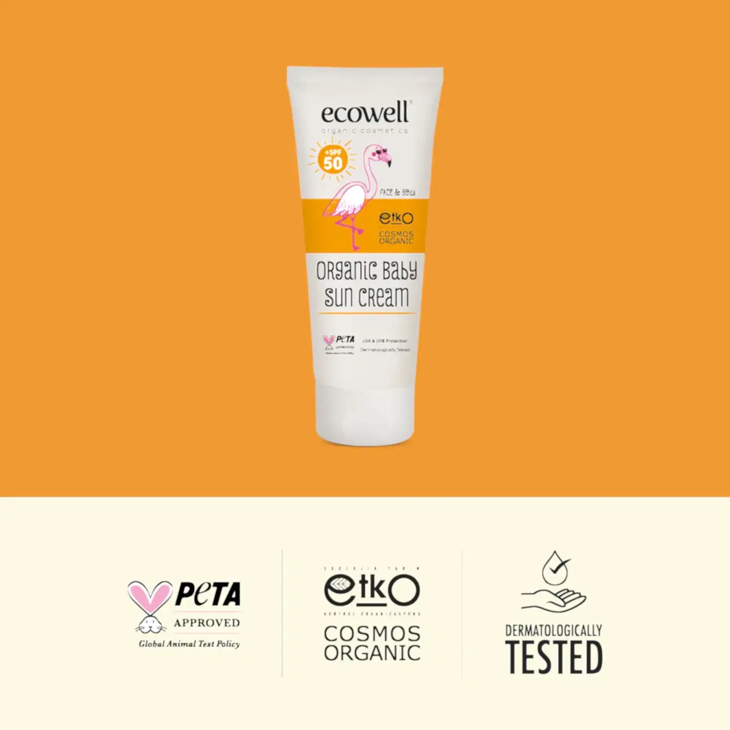 Sertifikalı Organik Bebek Güneş Kremi SPF 50 - 110 gr